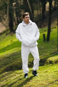 Костюм теплий чоловічий oversize білий