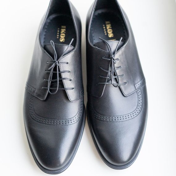 Стильне чорне взуття туфлі 44 розмір | Зображення 3