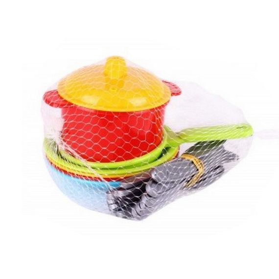 Игровой набор Посуды "Маринка 10" 1646TXK 4 тарелочки со столовыми приборами | Зображення 1