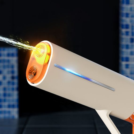 Водяний акумуляторний автомат Water Gun 185-66 (400ml) with lithium battery White / Orange | Зображення 1