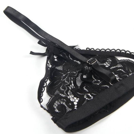 Комплект белья Star Night лиф, пояс и трусики, чёрный, XS-S sexstyle | Зображення 5