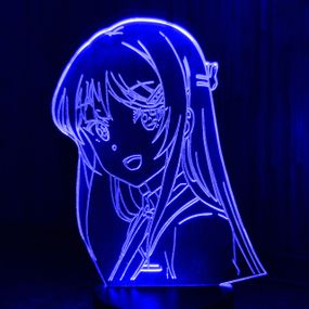 Акриловий світильник-нічник Дівчинка-Зайчик синій tty-n001612