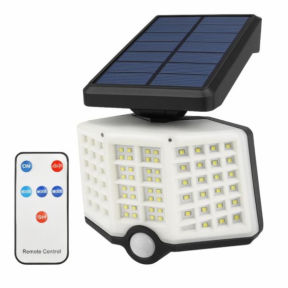 Прожектор LED настенный YT-66 сенсорный уличный с солнечной панелью и пультом | Уличный солнечный LED-светильник YT-66 с