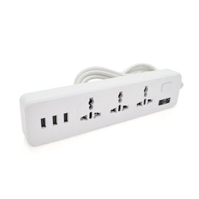 Сетевой фильтр ТВ-Т13.3 розетки + 3 USB,2м,сечение 3х0.75мм,2500W,White,Box