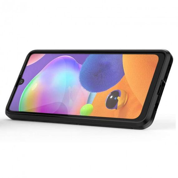 Ударопрочный чехол Transformer Ring for Magnet для Samsung Galaxy A31 Black | Зображення 4