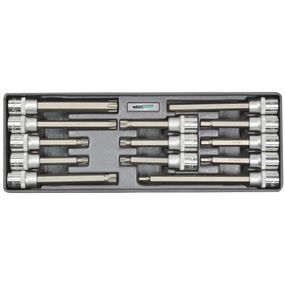 Набор бит удлиненных под посадку 1/2" на ложементе Whirlpower 223301 (13 шт)