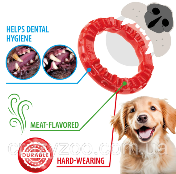 Іграшка для собак Ferplast Ring Smile Large червоний Ø 20 x 3.9 см 86793012 | Зображення 6