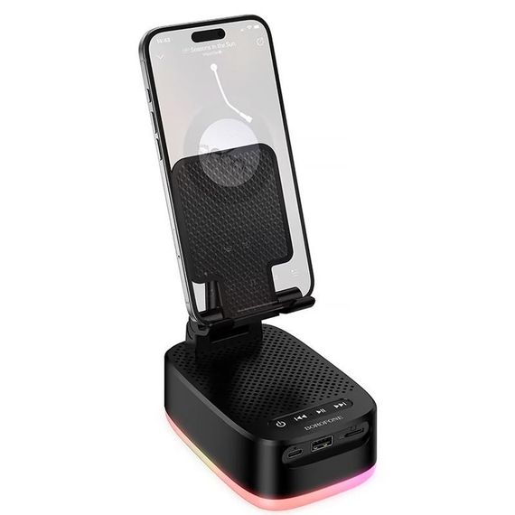 Bluetooth Колонка Borofone BR200 Marea + Power Bank 1500mAh + тримач Black | Зображення 1