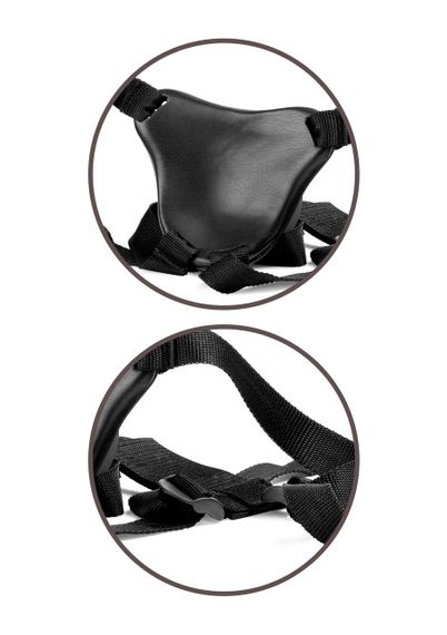 Крепление для страпона вакуумное Pipedream King Cock Elite Body Dock на ремнях, коричневое с черным sexstyle | Зображення 6