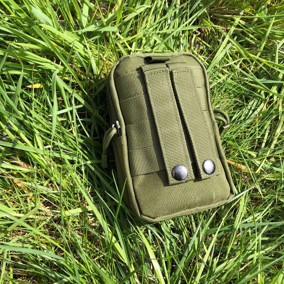 Тактическая сумка - подсумок для телефона, система MOLLE органайзер тактический из кордуры. Цвет: хаки NO-90 | Зображення 3