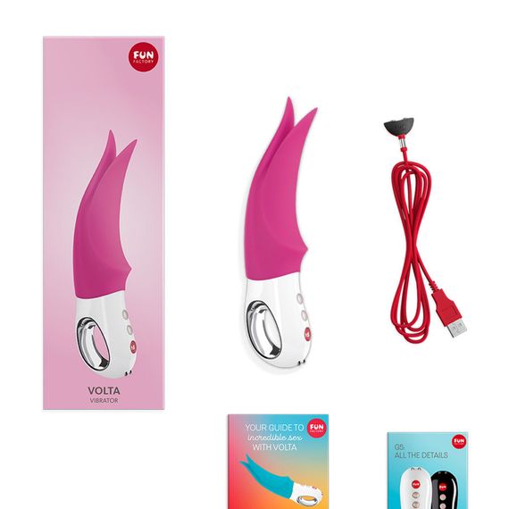 Вібратор для клітора Fun Factory VOLTA blackberry, гнучкий подвійний кінчик | Зображення 6