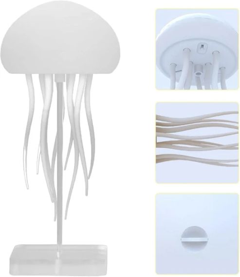 Ночник LED лампа Медуза с USB NTL-5B с движениями и цветопередачей RGB Белий | Зображення 8