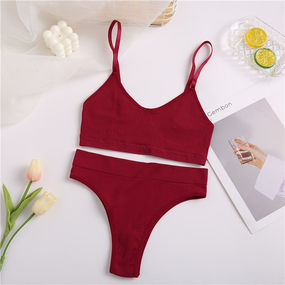 Комплект нижньої білизни SV Style 3 Wine (бюстгальтер пуш-ап + трусики) L-XL Червоний (sv2873), L-XL