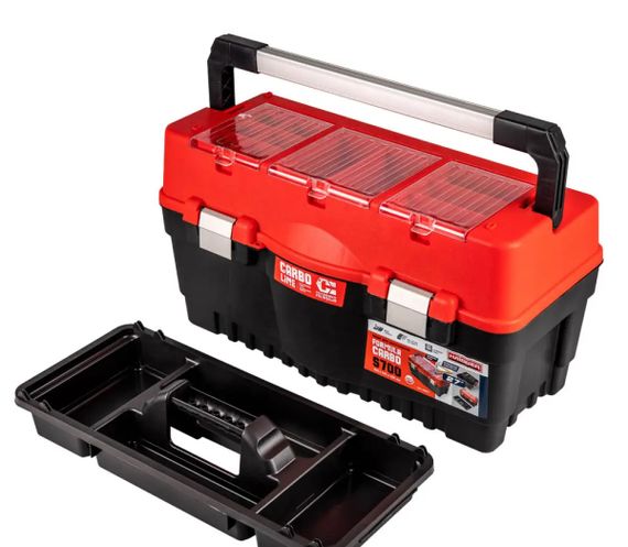 Ящик для инструментов Haisser Formula S700 Сarbo Alu red 90075 113434 595х289х328 мм