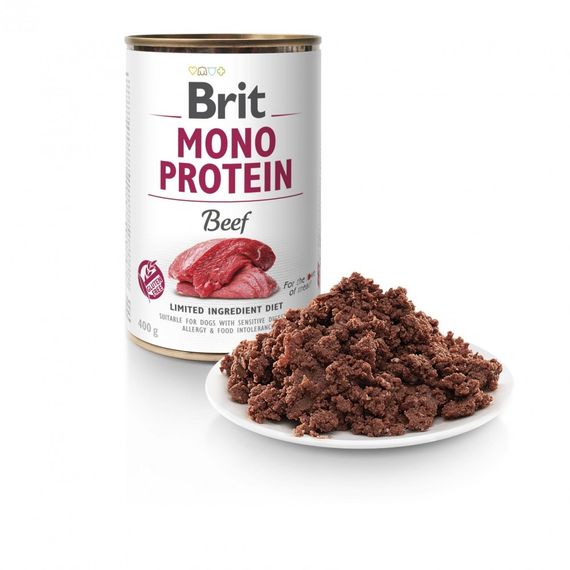 Корм вологий Brit Mono Protein Beef для собак з яловичиною 400 г | Зображення 1