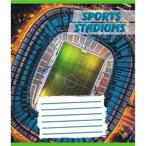 Тетрадь ученическая "Стадион" 018-540260L-5 в линию, 18 листов (959054)