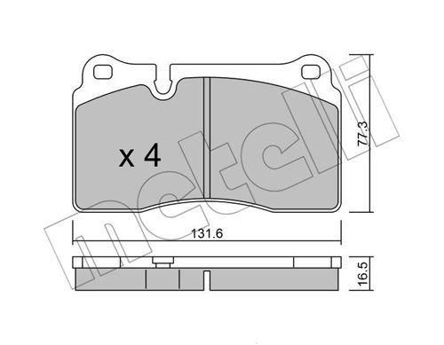 Колодки гальмівні передні Audi TT 09-14 VW Touareg 02- 22-0659-0 | Зображення 1