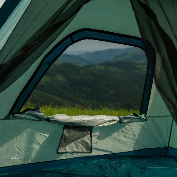 Намет кемпінговий 3-місний з тентом 235*235*155 см синій LU005BL | Зображення 3