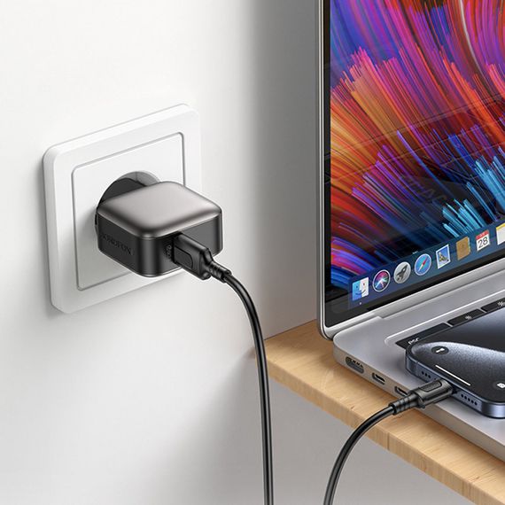 СЗУ Borofone BAS52A Absolute QC3.0 18W (1USB-A) + кабель USB to Type-C Black | Зображення 5