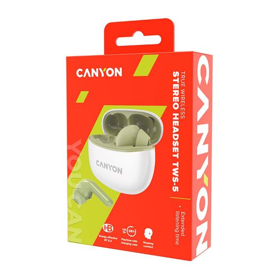 Навушники Canyon TWS-5 Green (CNS-TWS5GR) | Зображення 4