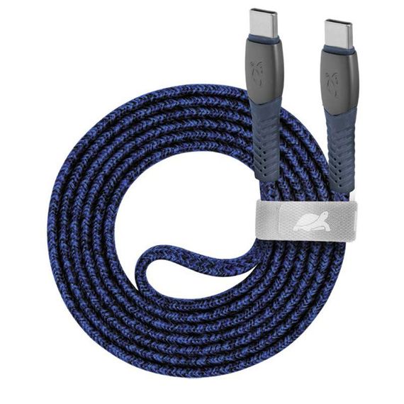 Кабель USB 2.0, PS6105 BL12, Type-C/Type-C, 3А, 60Вт, синій | Зображення 2