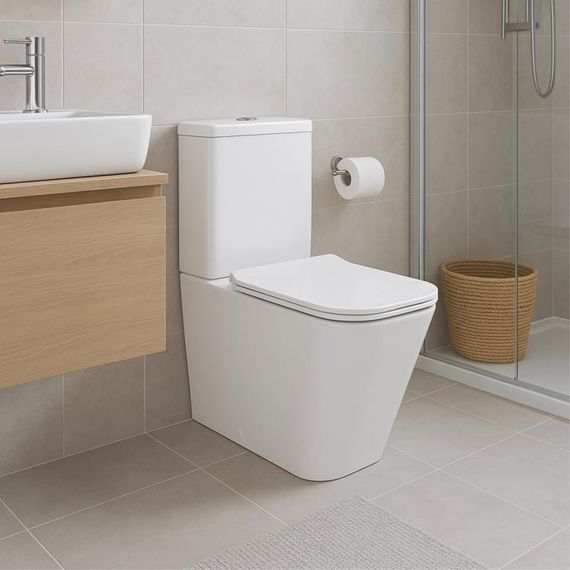 Унитаз-компакт Qtap Crow Eco безободковый с седалием Soft-close QTCRO27W48750 | Зображення 2