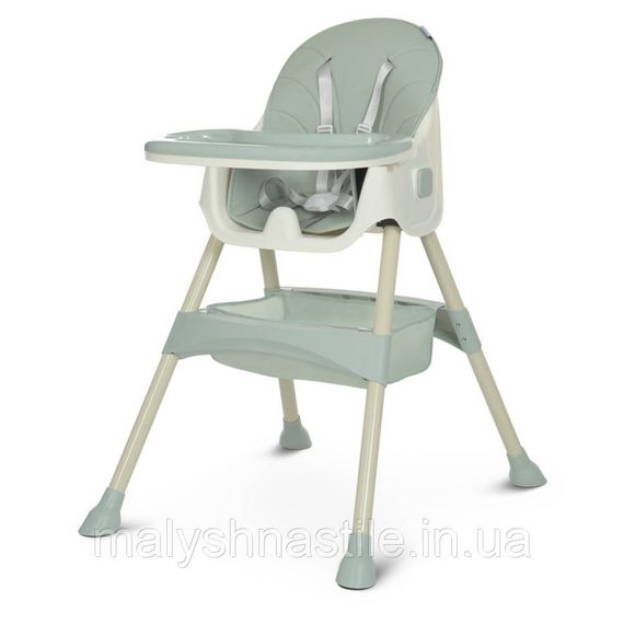 Стульчик для кормления M 4136-2 Olive, cкладной, 5-ти точечный,  экокожа