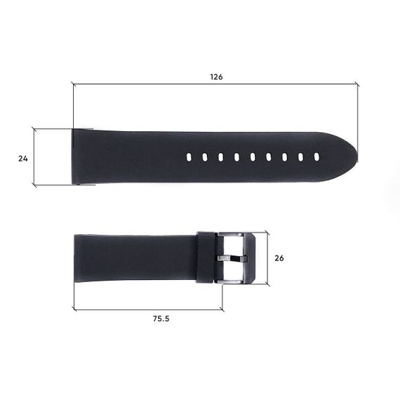 Ремінець для годинника Годинник S2kmei 1469BK Black | Зображення 2