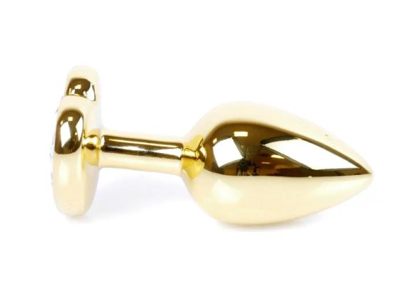 Анальна пробка Boss Series - Jewellery Gold Heart PLUG Purple S, BS6400043 Sex Aura | Зображення 4