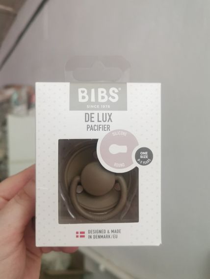 Соска пустушка Bibs De Lux Silicone Dark oak 0-36 міс силіконова