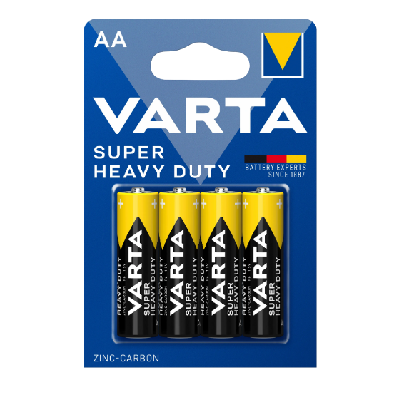 Батарейка сольова AA/R6 (бл-4шт) VARTA Super Heavy Duty
