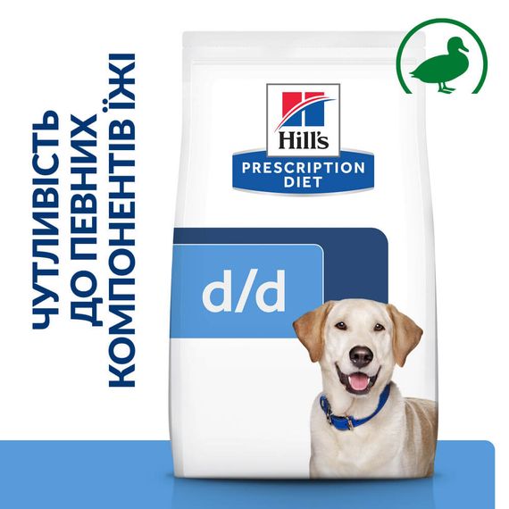 Hill’s Prescription Diet d/d Сухий корм для собак при харчовій алергії, з качкою та рисом, 1,5 кг | Зображення 1