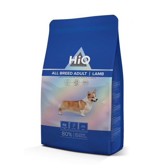 Корм HiQ All Breed Adult Lamb сухой с ягнятиной для взрослых собак всех пород 11 кг