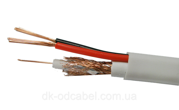 Кабелі для систем відеоспостереження F690BVcu+2*0,75 white "Одескабель"