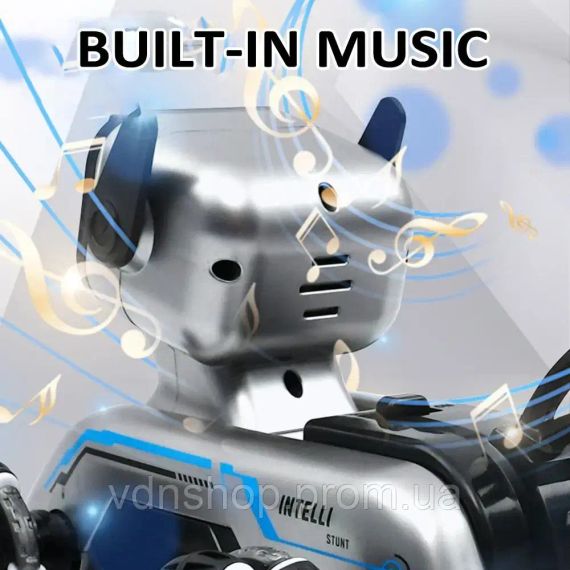 Игрушка-робот для детей, 2,4 ГГц пульт дистанционного управления, датчик жестов, трюковая автомобильная игрушка со светодиодной | Зображення 3