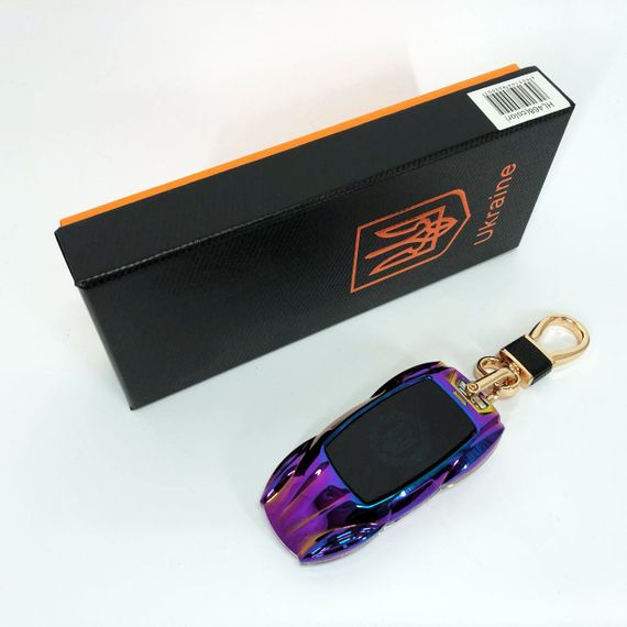 Электрическая зажигалка-брелок Украина с USB-зарядкой и подсветкой HL-468, с гравировкой. Цвет: хамелеон | Зображення 8