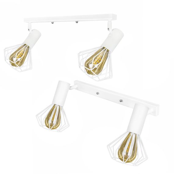Світильник лофт MSK Electric Diadem настінно-стельовий NL 22151-2W білий | Зображення 1