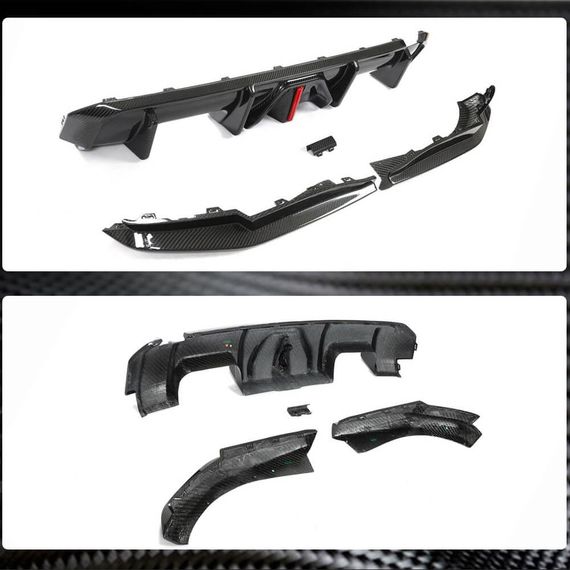 Дифузор заднього бампера V4 (для G82/G83, Карбон) для BMW 4 серія G22/23/26 2020- рр | Зображення 3