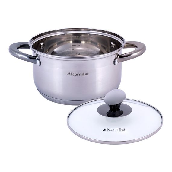 Каструля з кришкою Kamille KM-4921 2 л 18 см | Зображення 1