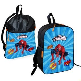 Шкільний рюкзак дитячий Людина-павук + Сумка для взуття спортивної форми рюкзак-мішок хлопчикові (01888)