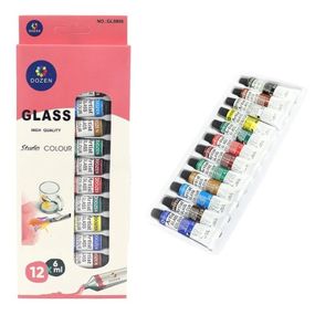 Набор красок для росписи по стеклу "Dozen" DSCN0694, 12 цветов