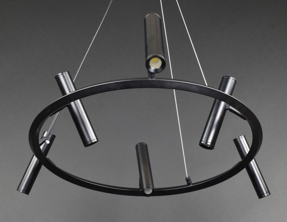 Люстра світлодіодна підвісна LED світильник для квартири на стелю лед 27743 Чорний 40-150х60х60 см. | Зображення 6