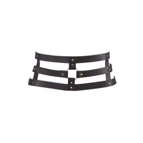 Портупея-пояс Bijoux Indiscrets MAZE - Wide Belt and Restraints Black, екошкіра Sex Aura