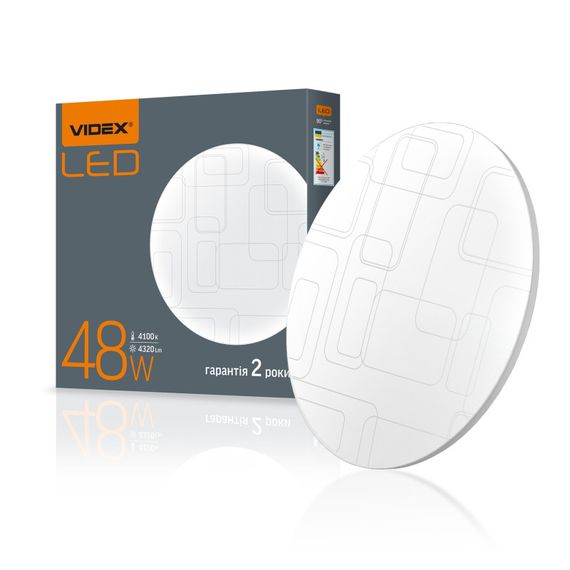 LED світильник VIDEX 48 W 4100 K настінно-стельовий прямокутники