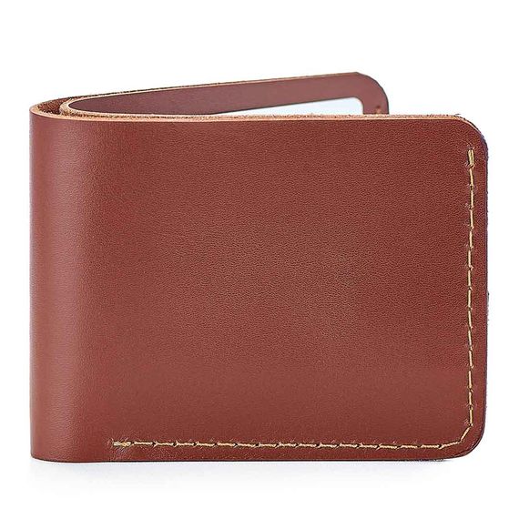 Шкіряний біфолд Skin and Skin Slim 11.5х9 см Коньячний (SW03CO)