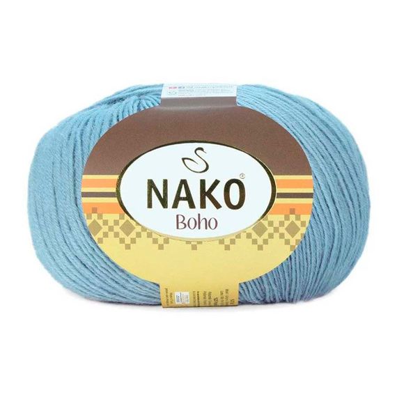 Шкарпеткова пряжа Nako Boho, блакитний 12408