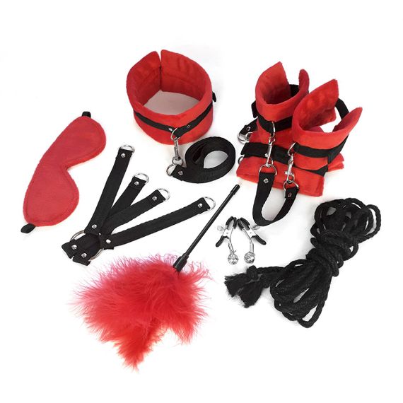 BDSM-набір Art of Sex – Soft Touch BDSM Set, червоний, 9 предметів | Зображення 1