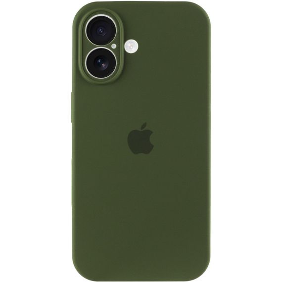 Чохол Silicone Case Full Camera Protective (AA) для Apple iPhone 16 Plus (6.7") Зелений / Dark Olive | Зображення 1