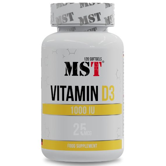 Витамин D для спорта MST Nutrition Vitamin D3 1000 IU 120 Caps