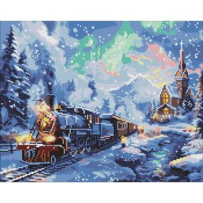 Алмазная мозаика "Праздничный поезд" ©art_selena_ua AMO8102, 40х50 см